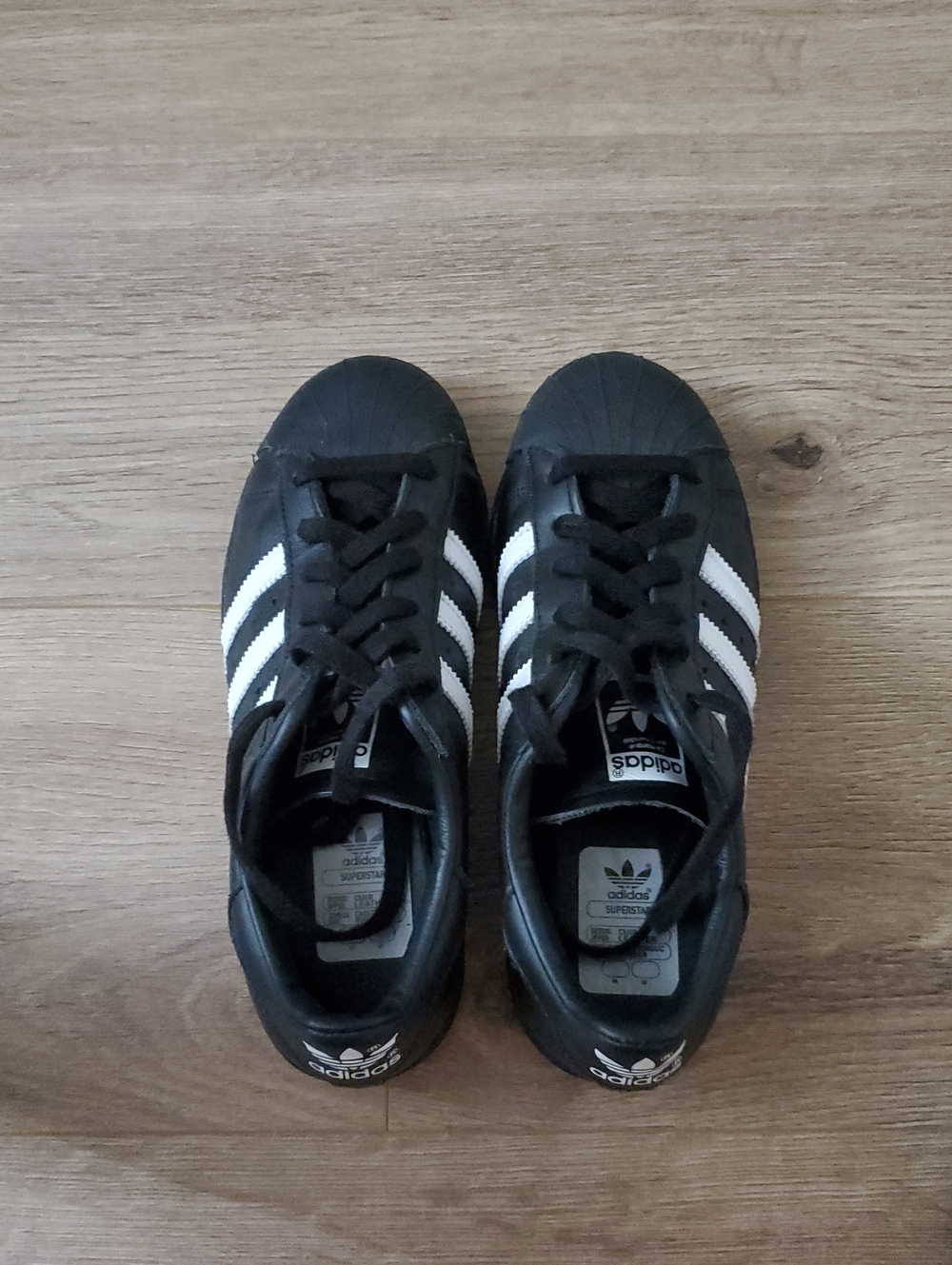 Adidas Women's Black and White Superstar Sneakers